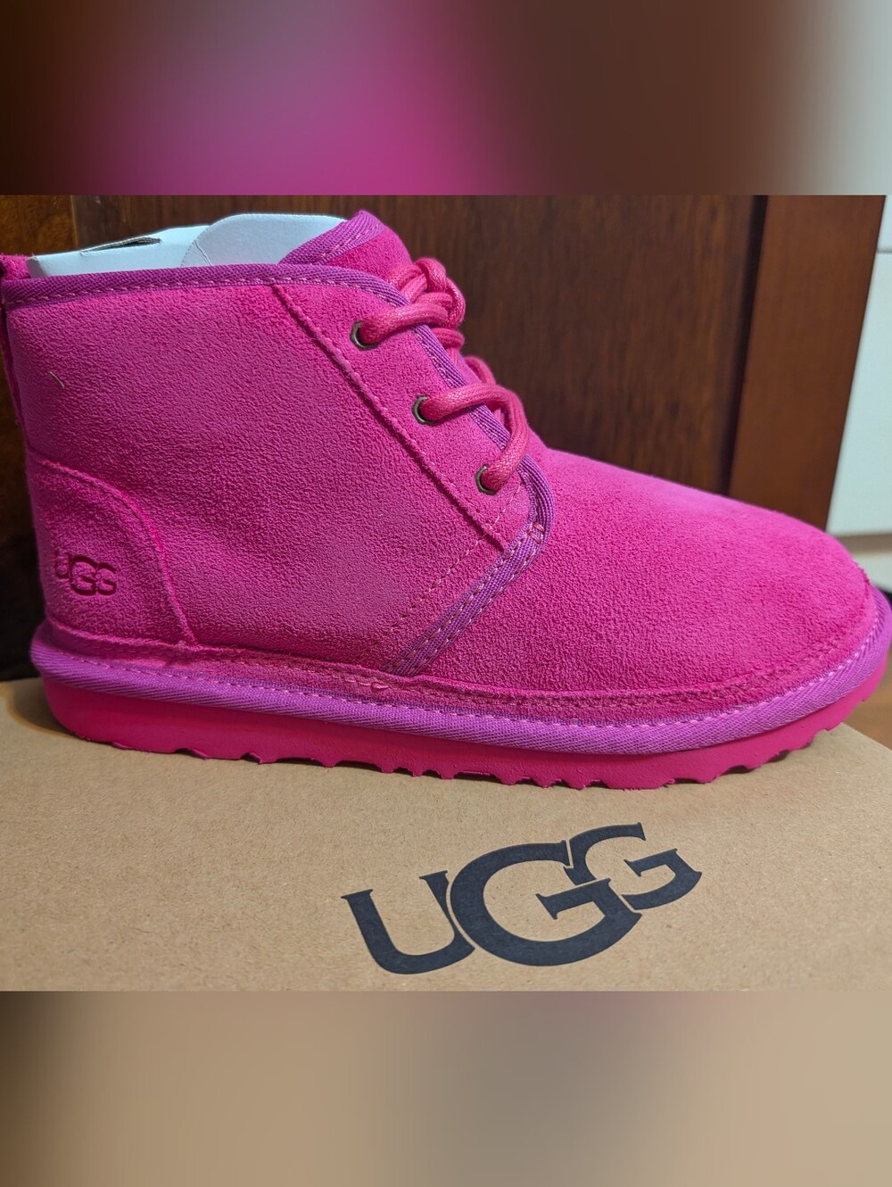 UGG Womens Pink Suede Chukka Boot